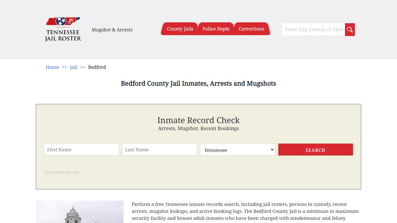 Bedford County Jail Inmates, Arrests and Mugshots - Jail Roster Search